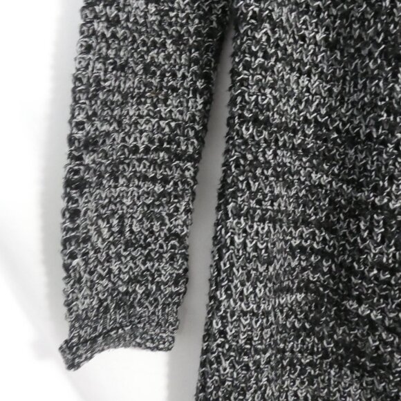 SEDUCTIONS | small | Black and White Knit Open Front Long Sleeve Cardigan - Picture 6 of 16